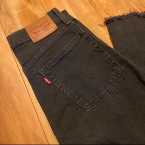 High Rise Levi’s Denim (Black, slightly faded)